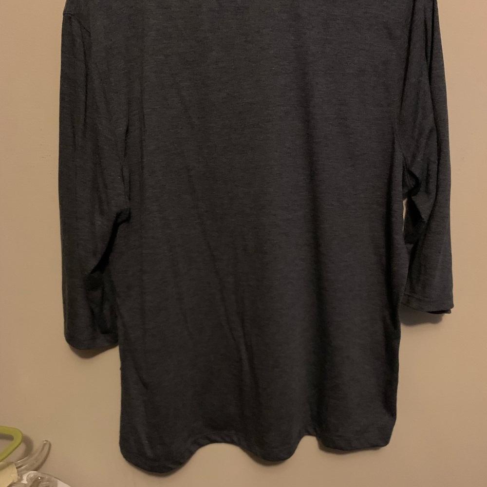 CJ Banks Women's Charcoal Grey Top
